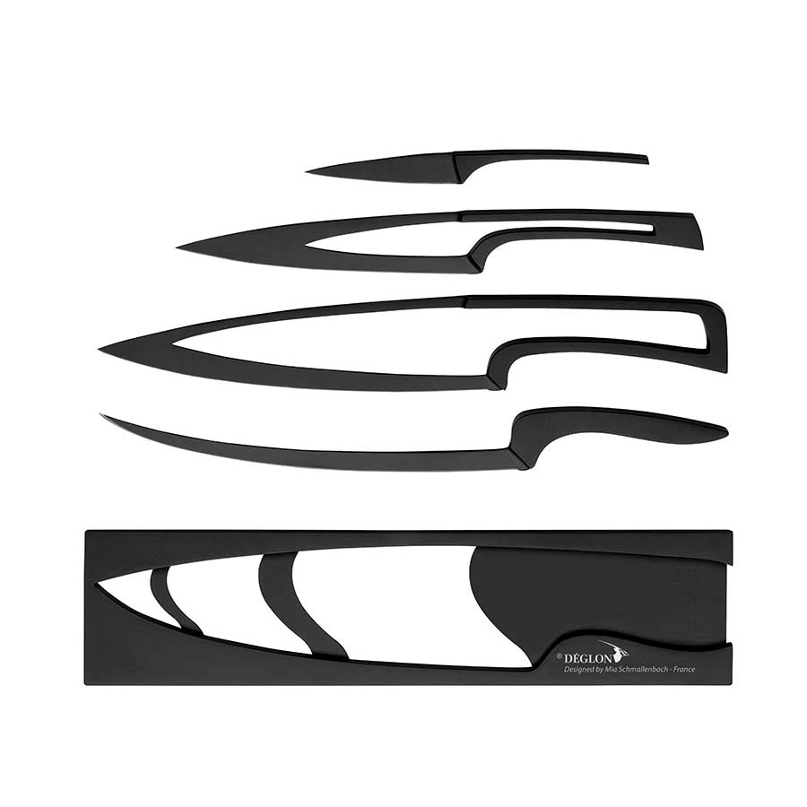 Ensemble Couteaux De Cuisine Design Meeting Téflon Deglon | Le Repaire Du Chef