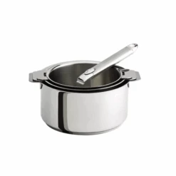 Série De 3 Casseroles Inox Avec Sa Poignée Amovible Cristel