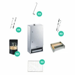 Pack Fumage à Froid Fumoir Inox 75 X 39 X 28 Peetz | Le Repaire Du Chef