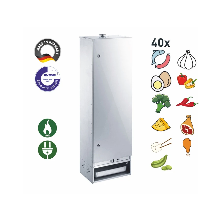 Fumoir En Acier Aluminé à Charnières 120x39x28 Peetz | Le Repaire Du Chef – Image 2