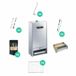 Pack Fumage Ă Froid Fumoir Ă GlissiĂšre Acier 75 X 39 X 28 Peetz | Le Repaire Du Chef