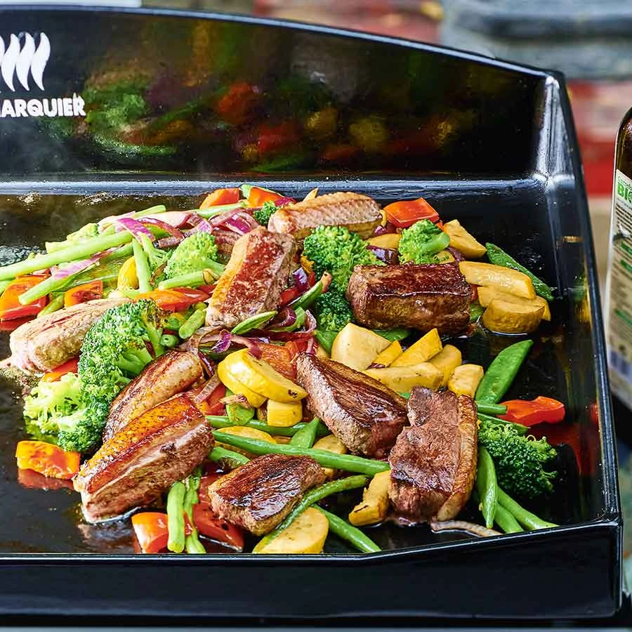 Plancha Le Marquier Exclusive Amalia Gaz 360 Noir Avec Chariot Et Couvercle – Image 7