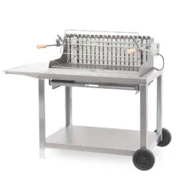 Barbecue Tournebroche Le Marquier Irissarry 78x32 Inox Avec Chariot