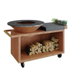 Brasero Barbecue Island Corten 100 PRO Céramique Ofyr | Le Repaire Du Chef