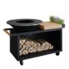 Brasero Barbecue Island Black 100 PRO Bois De Teck Ofyr | Le Repaire Du Chef