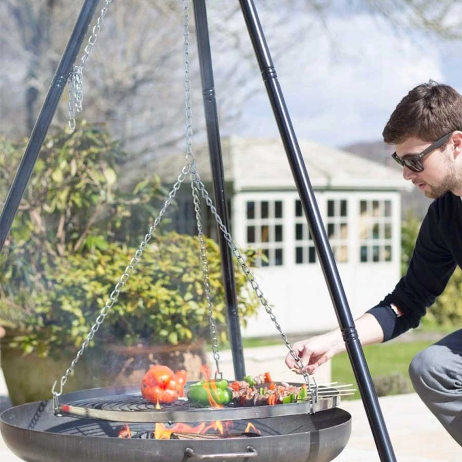 Pack Brasero Suspendu BonBowl 100 + TrĂ©pied Avec Grille â Image 2