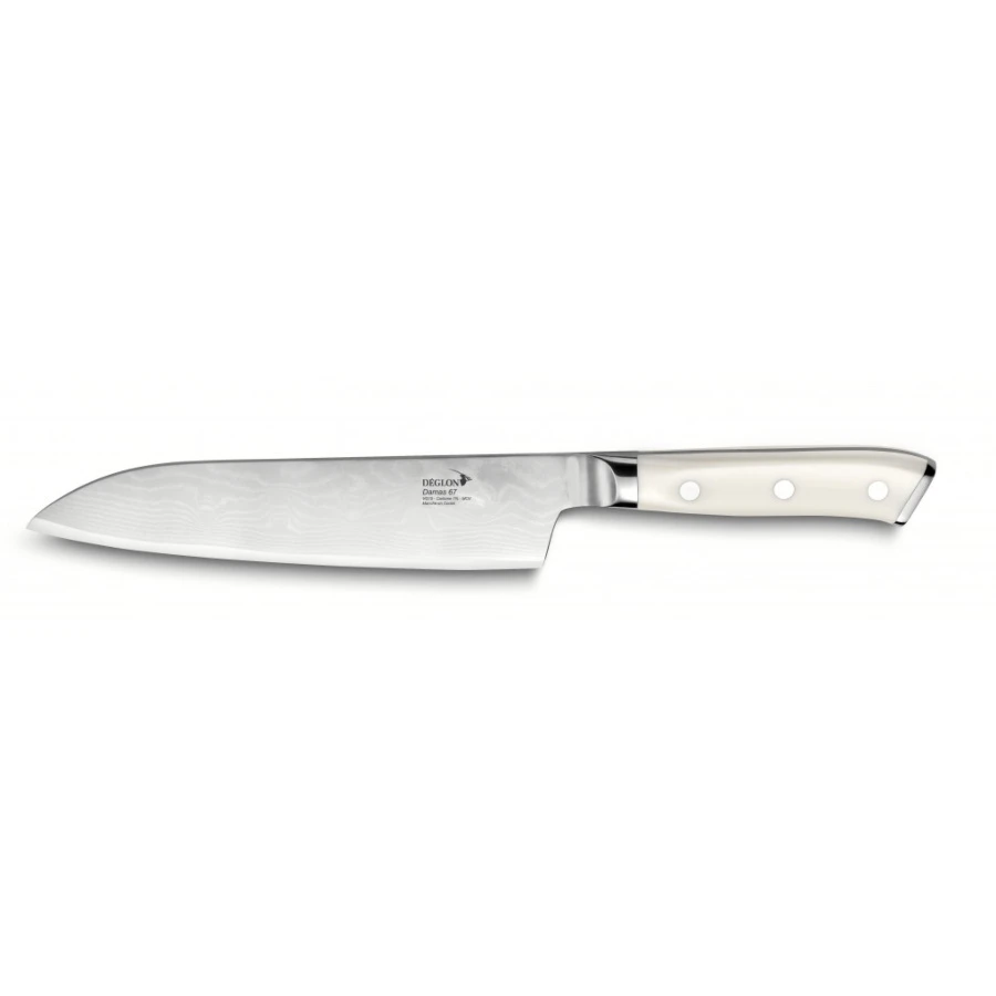 Couteau Santoku 18cm Damas 67 Deglon | Le Repaire Du Chef