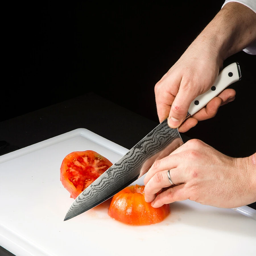 Couteau Santoku 18cm Damas 67 Deglon | Le Repaire Du Chef – Image 2