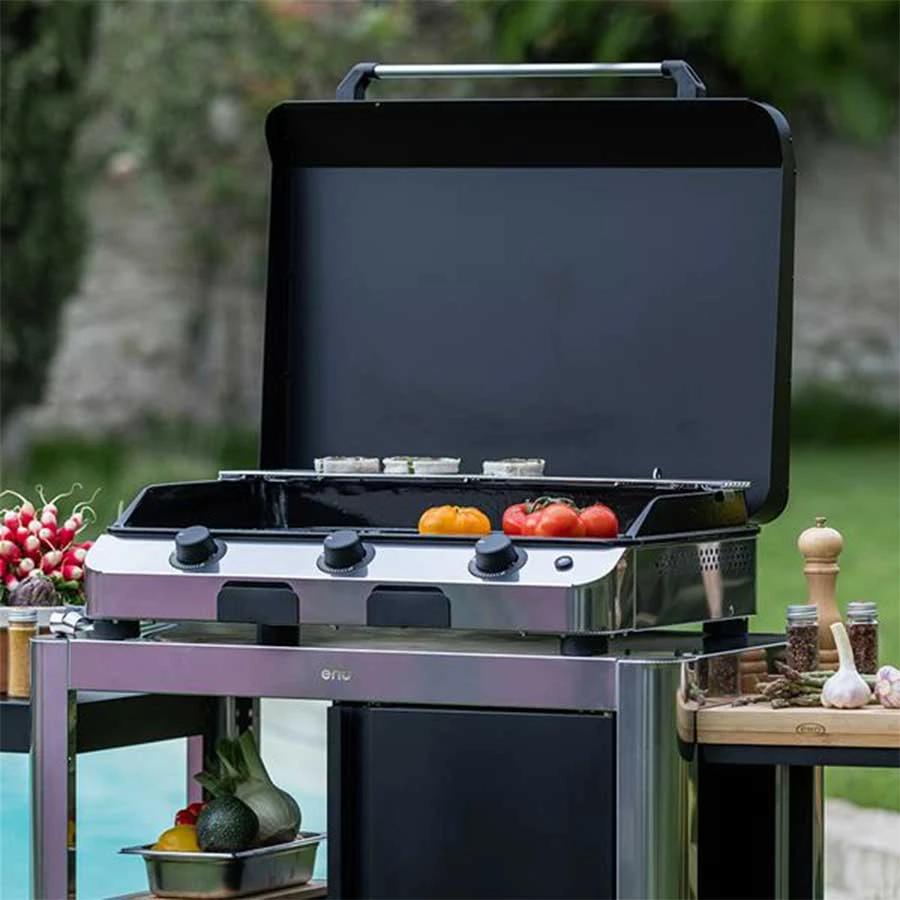 Plancha Gaz 3 Feux Châssis Inox Fusion 75 Eno | Le Repaire Du Chef – Image 4