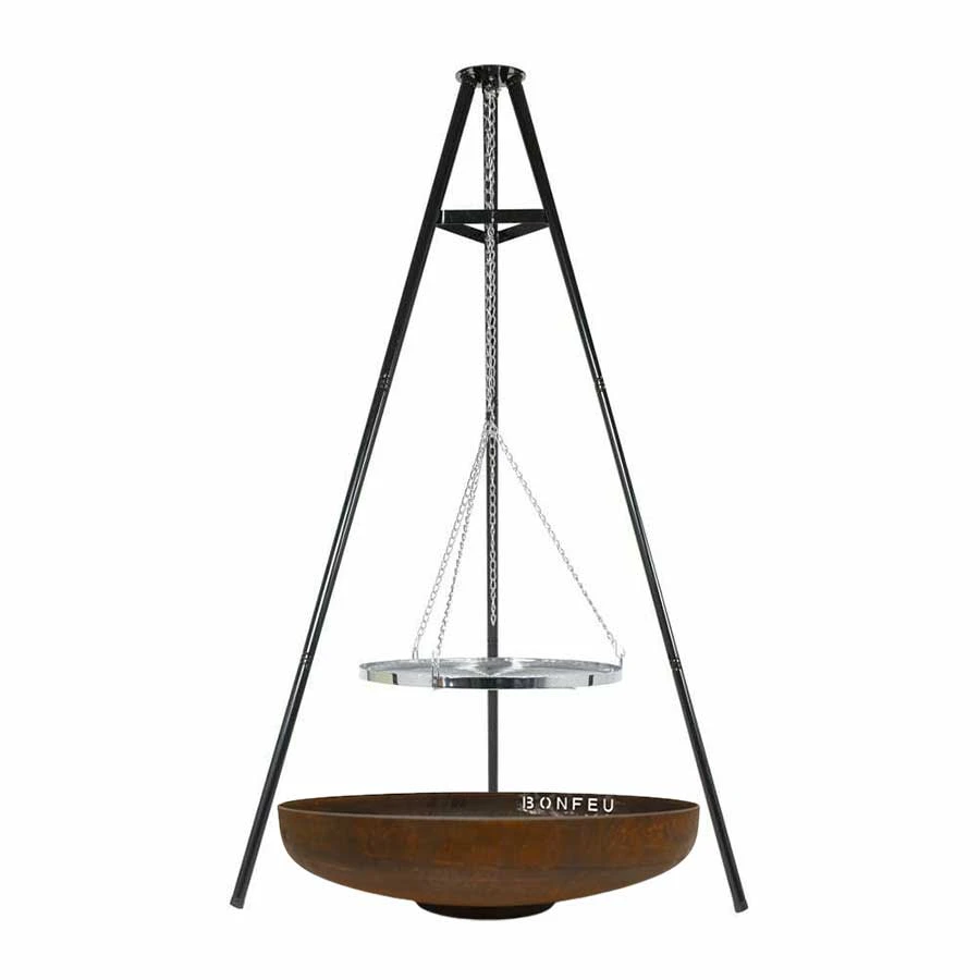Pack Brasero Suspendu BonBowl 100 + Trépied Avec Grille