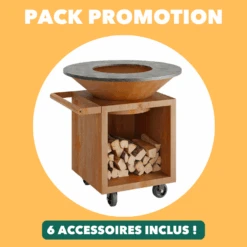 Pack Complet Brasero Storage Corten 100 PRO Ofyr | Le Repaire Du Chef