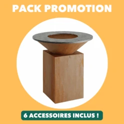 Pack Complet Brasero Plancha Classic Corten 100 Ofyr | Le Repaire Du Chef