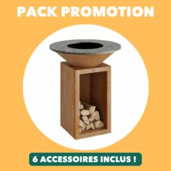Pack Complet Brasero Plancha Classic Storage Corten 85 Ofyr | Le Repaire Du Chef