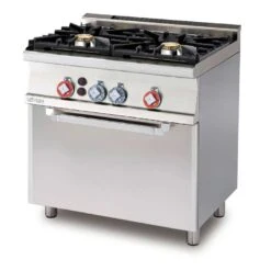 Piano De Cuisson Professionnel Lotus Deux Feux Four Gaz