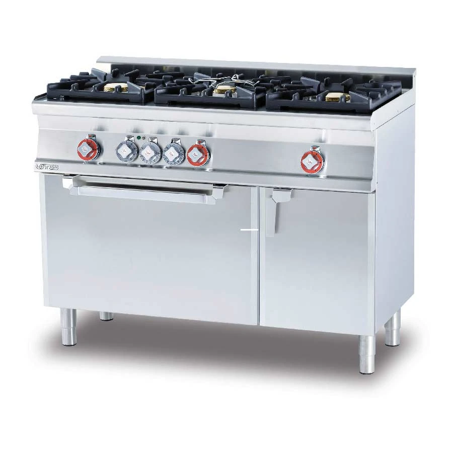 Piano De Cuisson Professionnel Lotus Trois Feux Four Gaz | Le Repaire Du Chef