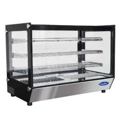 Vitrine Chauffante Droite De Comptoir 150 L Atosa | Le Repaire Du Chef