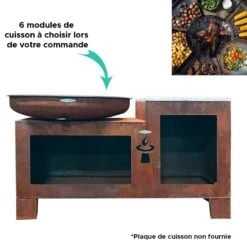 Brasero Plancha Modulable Vulcano L Remundi | Le Repaire Du Chef